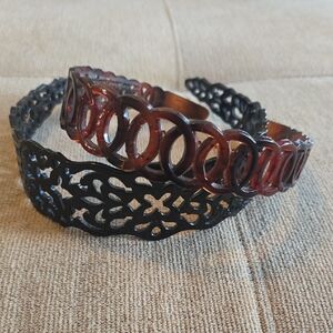 Tortoise & Black Filigree Headbands